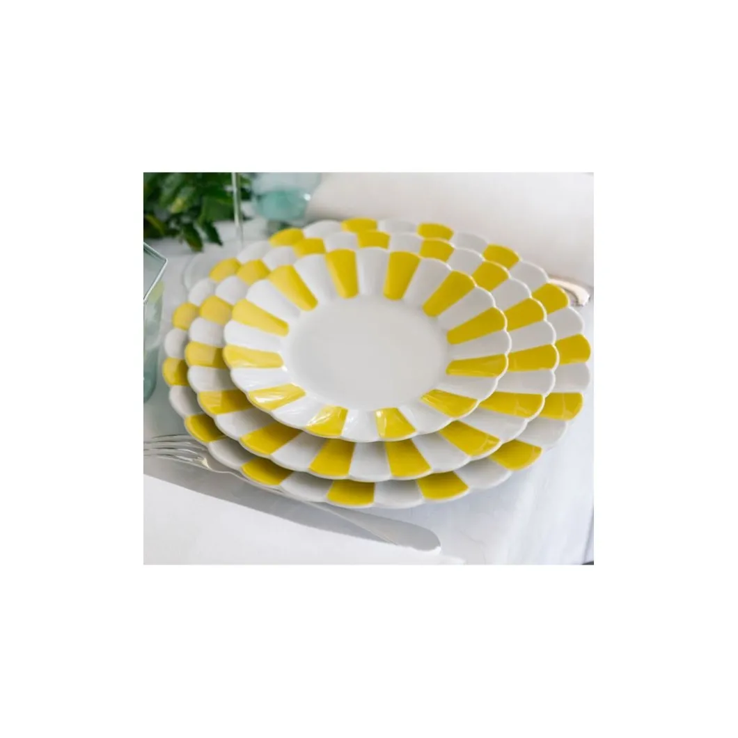 Dessertteller Melone 20 cm, Weiß