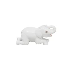 Elefantenbaby liegend, bemalt