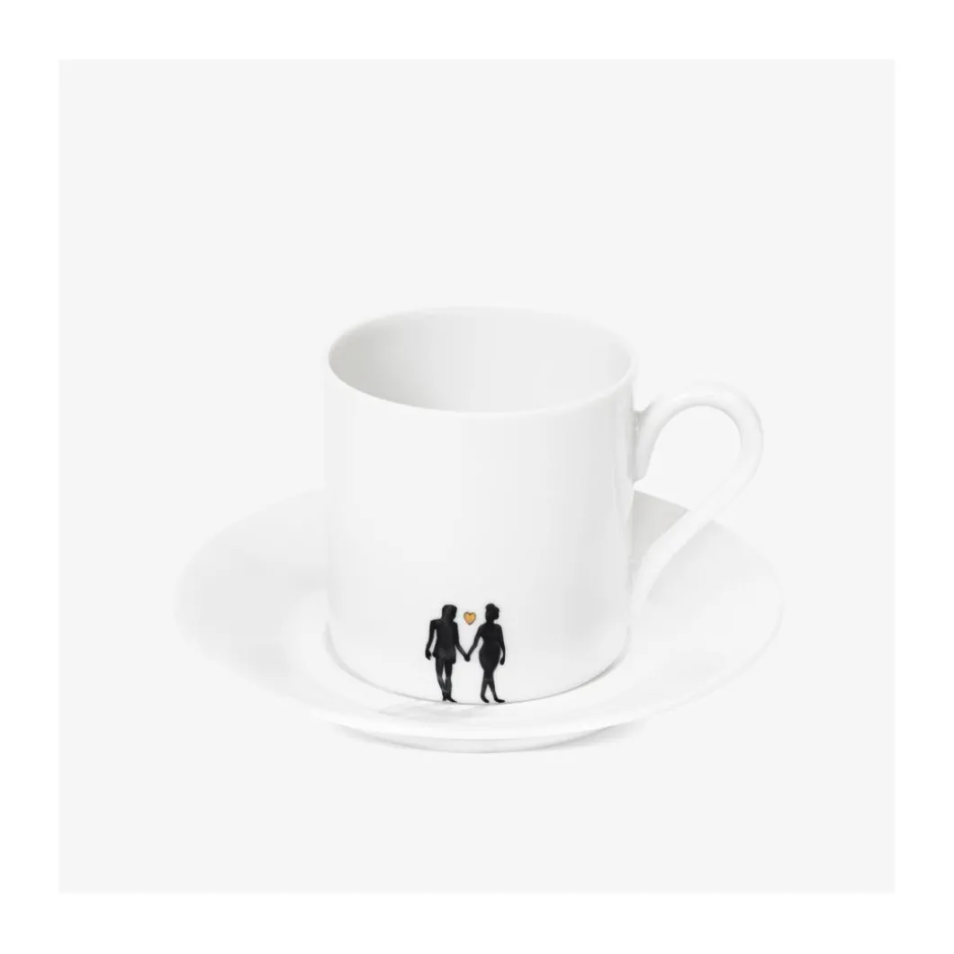 Espressotasse 0,05l, "Paar mit Herz"