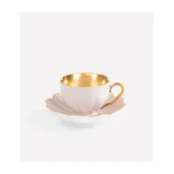 Espressotasse Melone 0,05l, Cremerosa mit Vergoldung