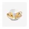 Espressotasse Melone 0,05l, Weiss mit Vergoldung