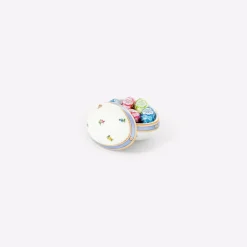 Geschenkset Eidose 9cm Biedermeier mit Lindt Schokolade