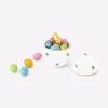 Geschenkset Eidose stehend 11cm Streublümchen mit Lindt Schokolade