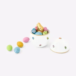 Geschenkset Eidose stehend 11cm Streublümchen mit Lindt Schokolade