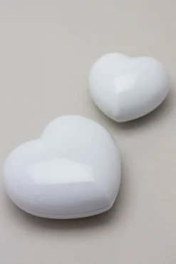 Große Herzdose 10x10cm, Weiß