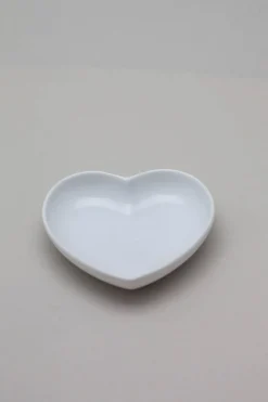 Große Herzschale 10x10cm, Weiß