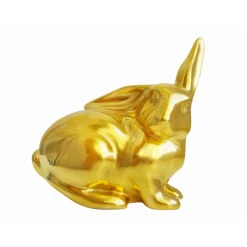 Hase sitzend 9cm, vergoldet