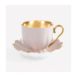 Kaffeetasse Melone 0,2l, Cremerosa mit Vergoldung