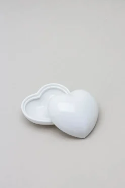 Kleine Herzdose 7x7cm, Weiß