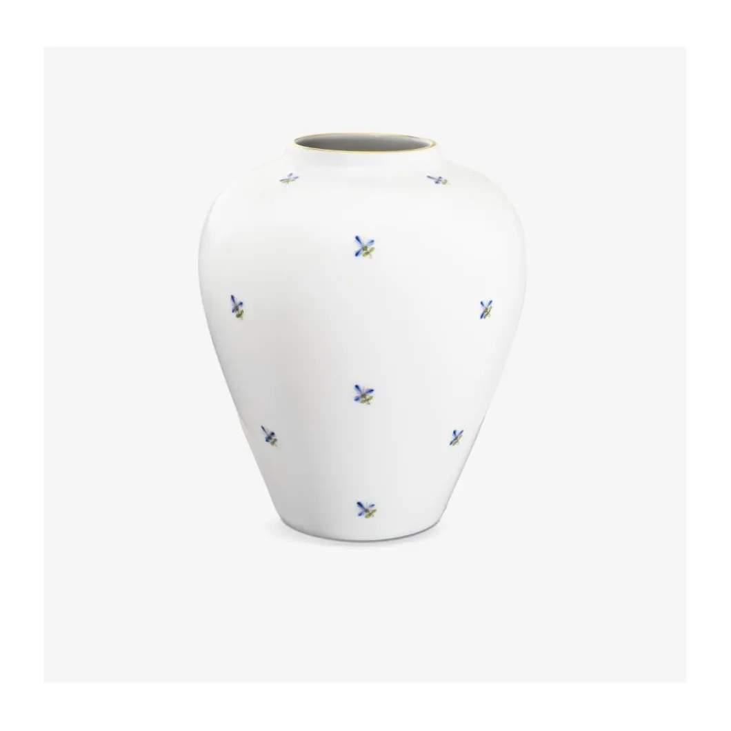 Kürbisförmige Vase 15cm, Kornblumenstreuer
