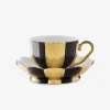 Mokkatasse Melone 0,05l, Gold und Schwarz