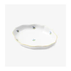 Ovale Schale 12x9,5cm, Kornblumenstreuer