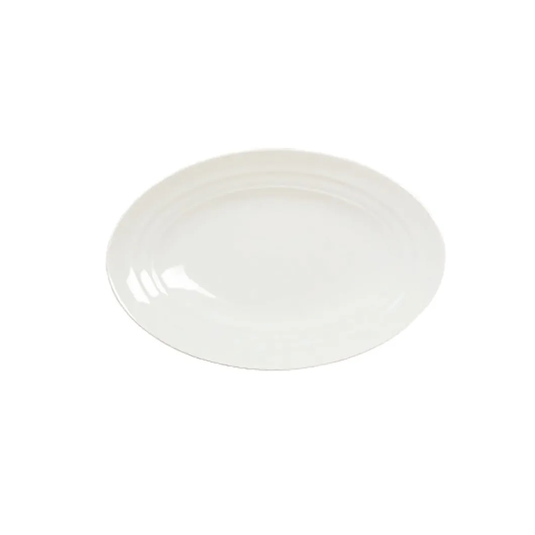 Platte Opus oval 32 x 21 cm, Weiß