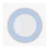 Platzteller 32cm, Hellblau mit Goldrand