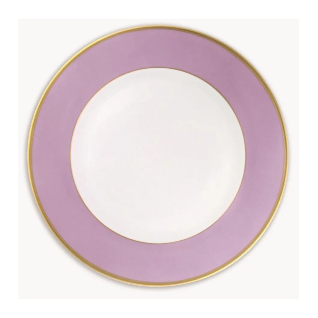 Platzteller 32cm, Lila mit Goldrand