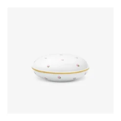 Schmuckdose flach 9,3 cm, Alt Wiener Streuröschen