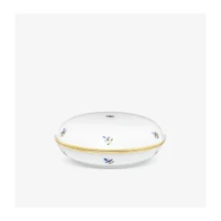 Schmuckdose flach 9,3 cm, Kornblumenstreuer