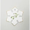 Schneestern 8cm, Mistelzweig & Goldkante