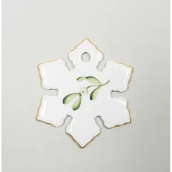 Schneestern 8cm, Mistelzweig & Goldkante