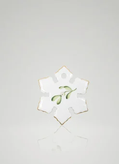 Schneestern 8cm, Mistelzweig & Goldkante
