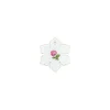 Schneestern 8cm, Wiener Rose & Goldkante