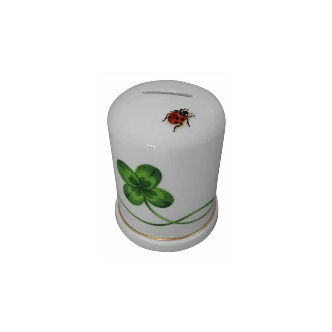 Spardose Glücksklee und Marienkäfer 10cm