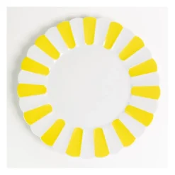 Speiseteller 25cm Melone, Gelb und Weiß