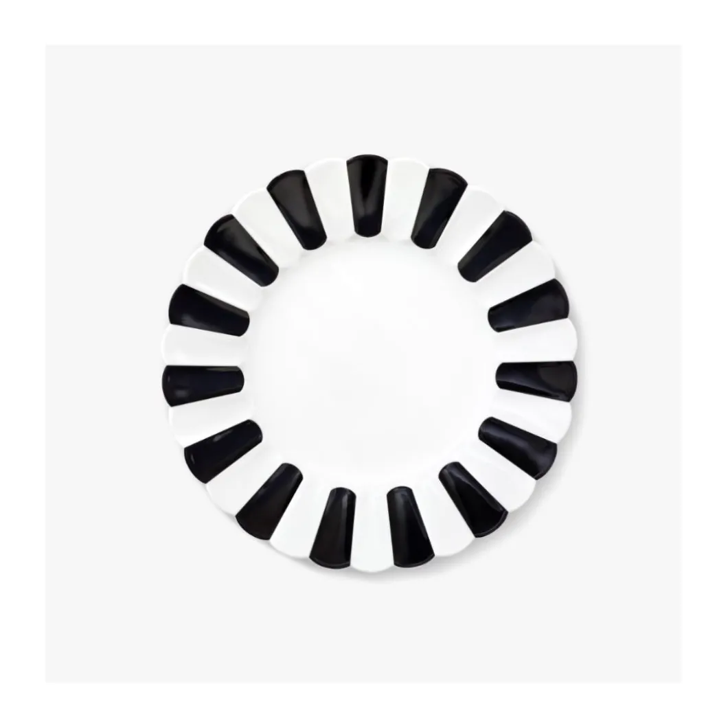 Speiseteller Melone 28,5cm, Schwarz und Weiß