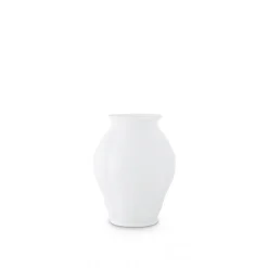 Vase in Barockform hoch 17cm, Weiß