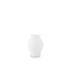 Vase in Barockform hoch 12cm, Weiß