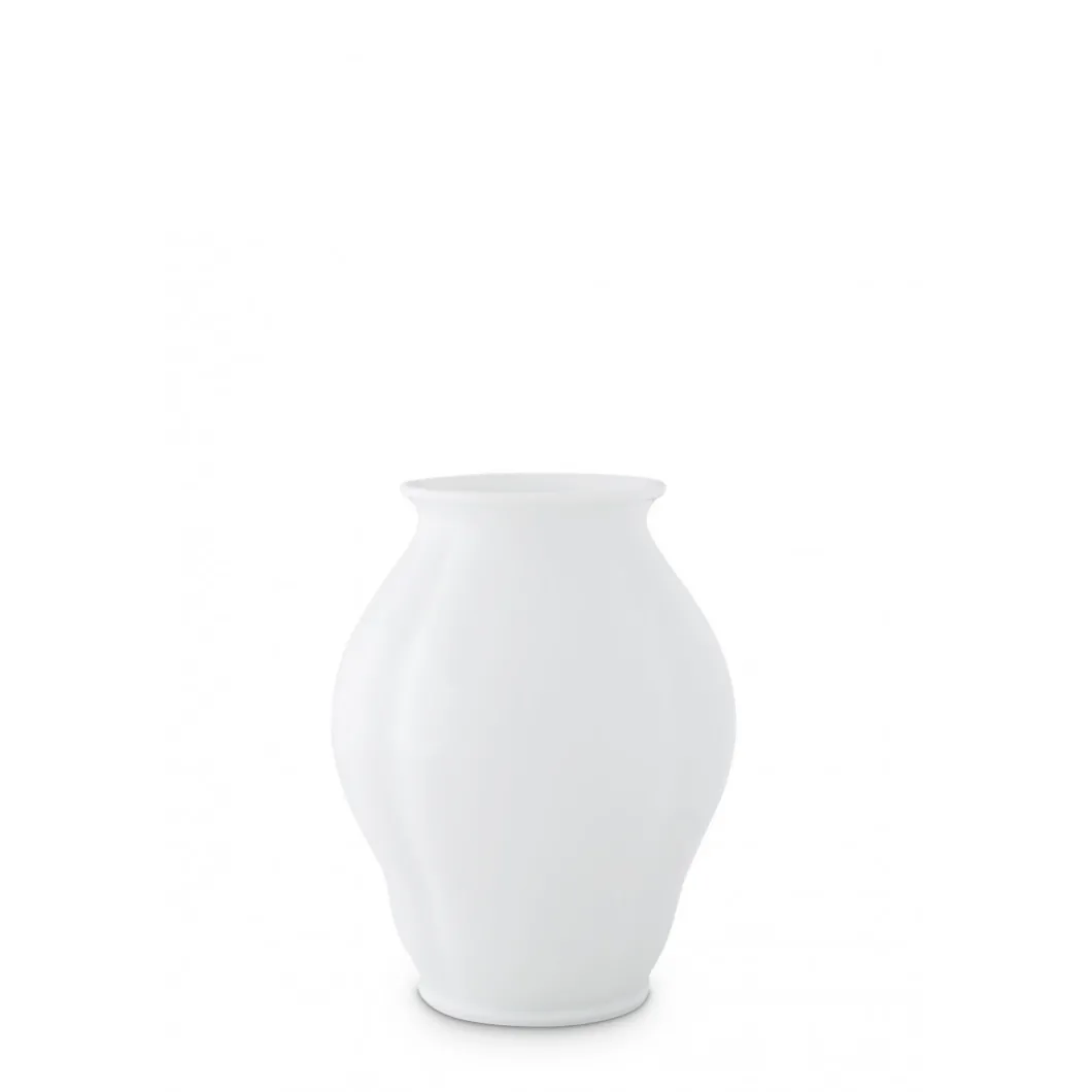 Vase in Barockform hoch 20cm, Weiß