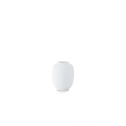 Vase in Lampionform 10cm, Weiß