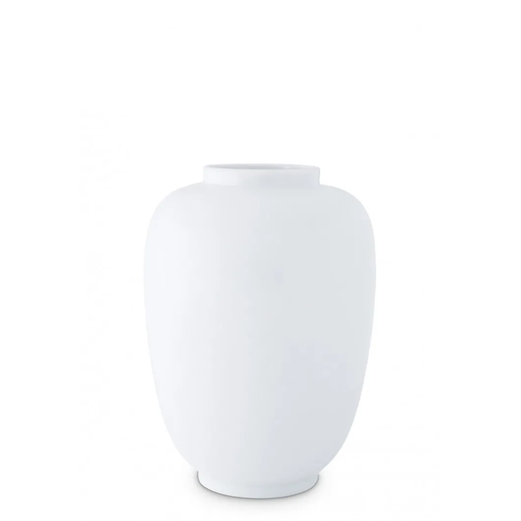 Vase in Lampionform 22cm, Weiß
