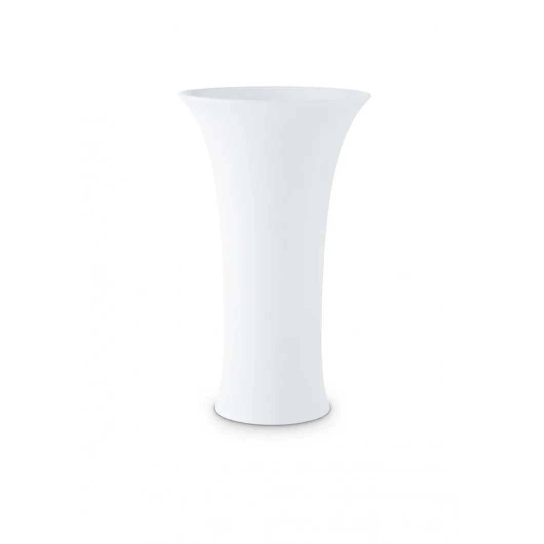 Vase in Trompetenform 19cm, weiß