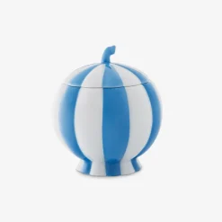Zuckerdose Melone 0,25l, Hellblau und Weiß